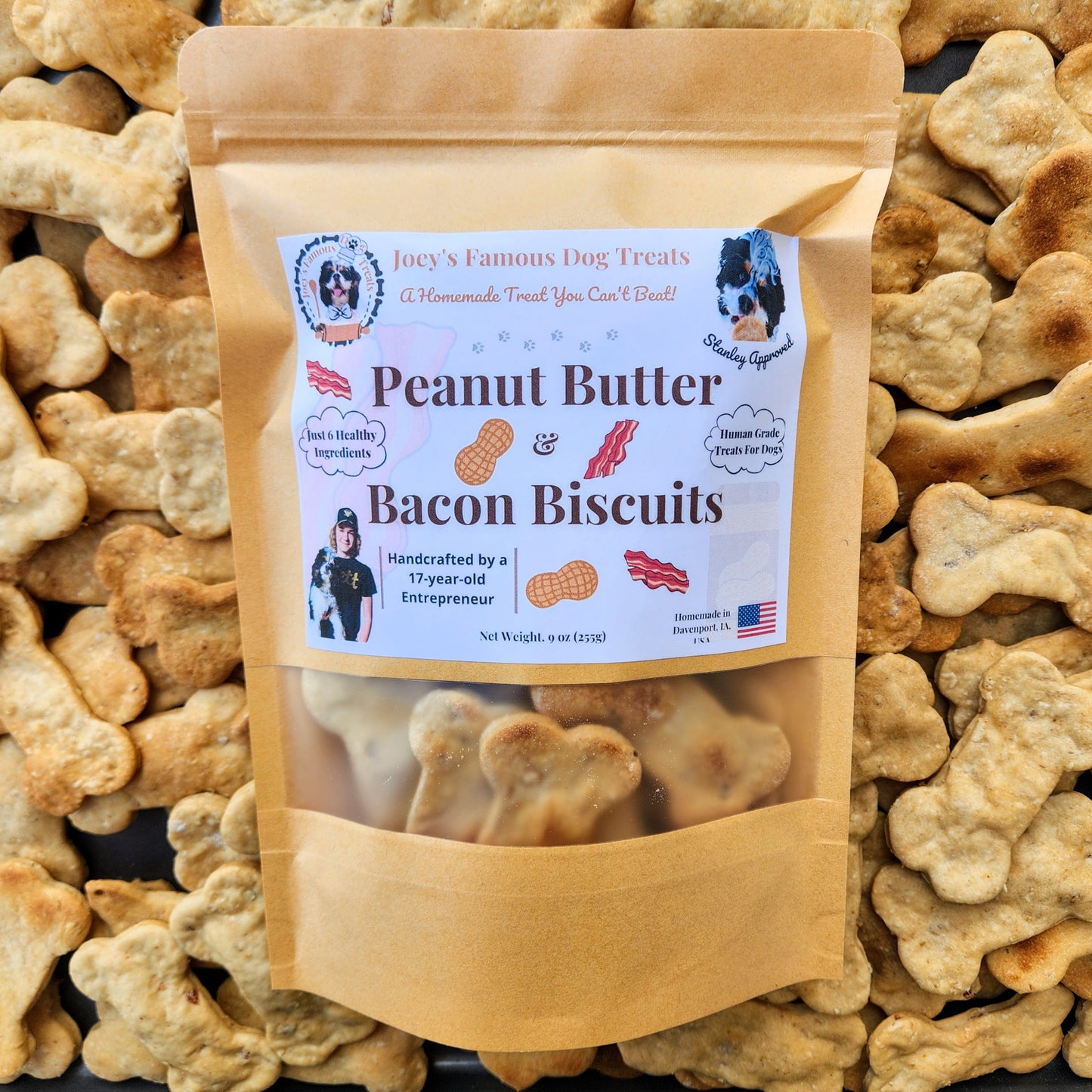 Peanut Butter Bacon Biscuits