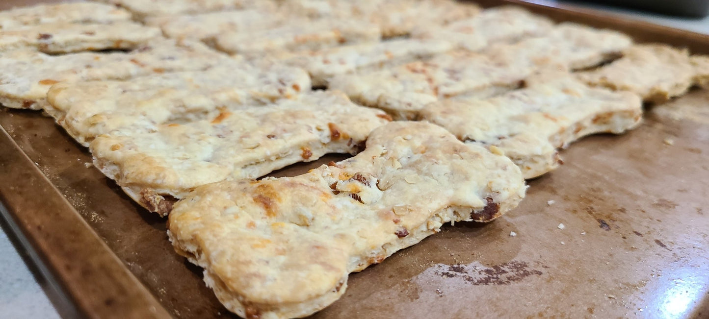 Cheddar Cheese Bacon Biscuits - Joey's Famous Dog Treats