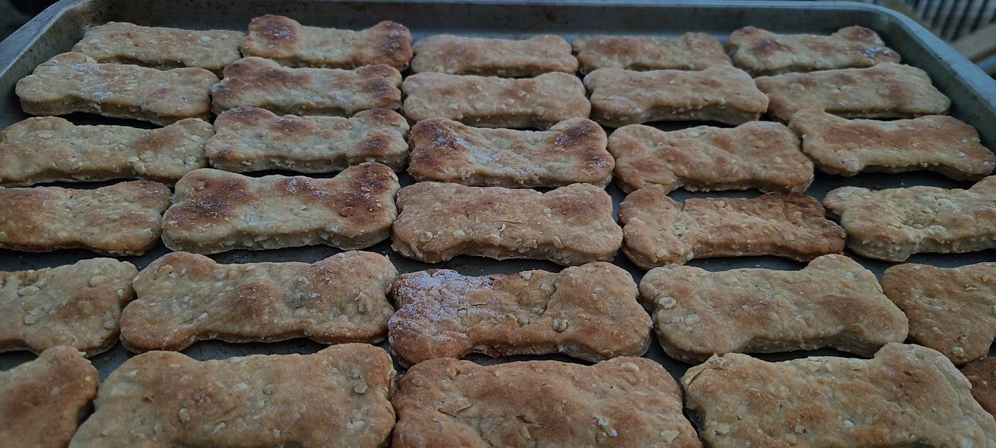 Peanut Butter Banana Biscuits - Joey's Famous Dog Treats