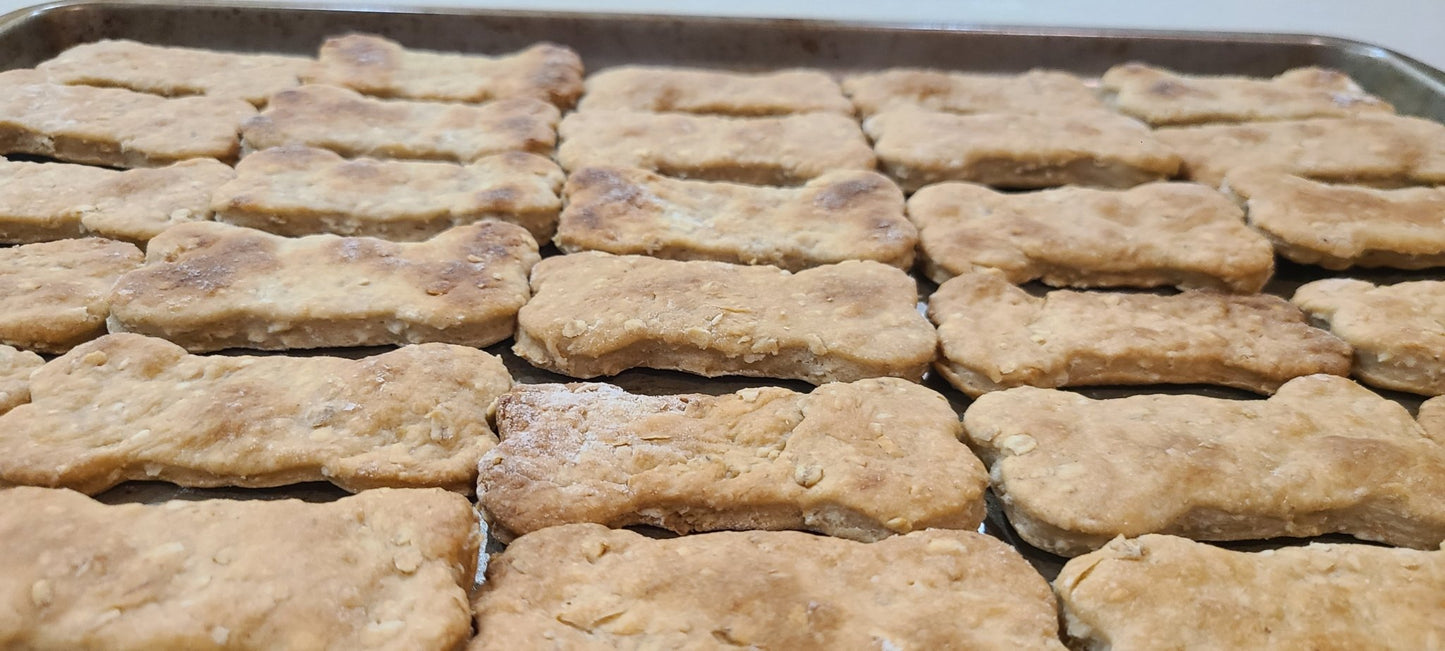 Peanut Butter Banana Biscuits - Joey's Famous Dog Treats