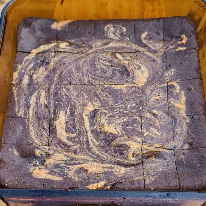 Peanut Butter Swirl Carob Brownies - Joey's Famous Dog Treats