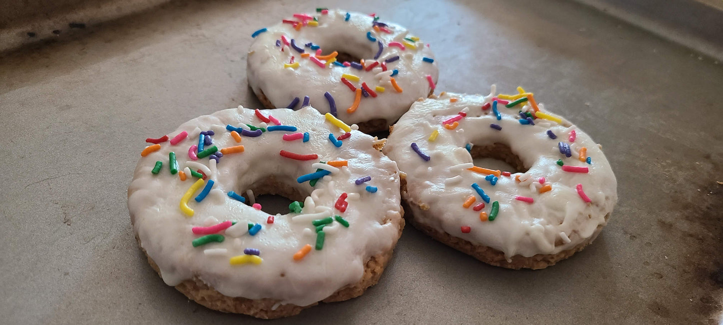 Yogurt Chip Frosted Doggie Donuts