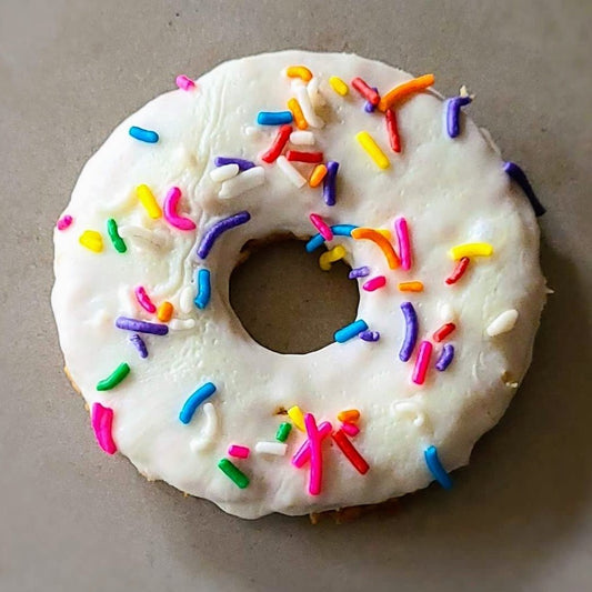 Yogurt Chip Frosted Doggie Donuts